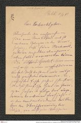Nachlass Franz Steindachner, Brief von V. Hawelka an Franz Steindachner (10.06.1893), Inv.Nr. 208.01, Seite 1